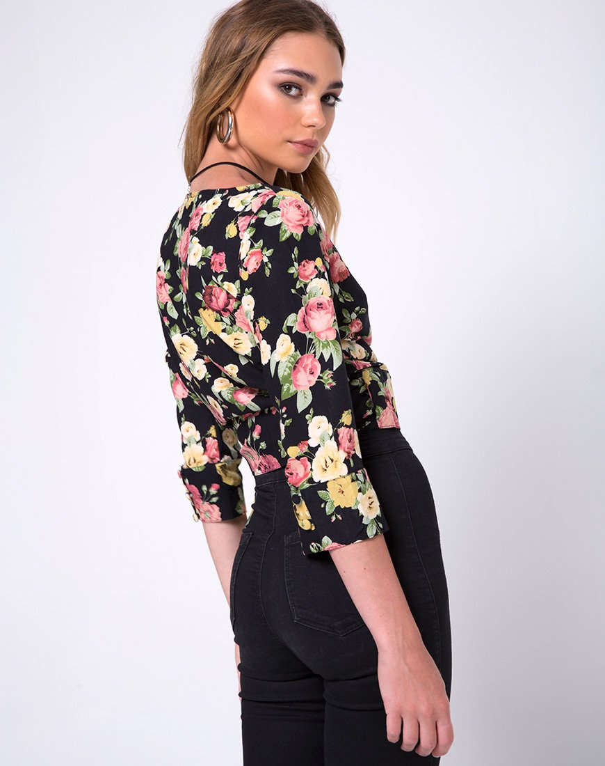 Bild von Gamthi Wrap Top in Vintage bloom