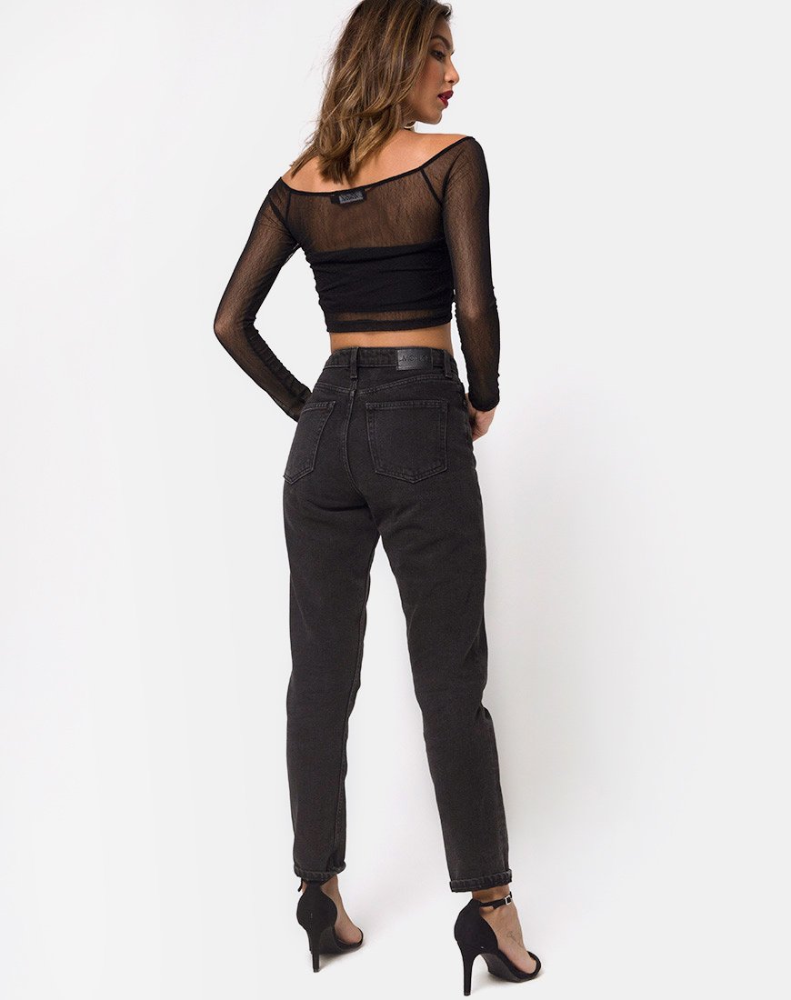 Bild von Ganida Crop Top in Schwarz