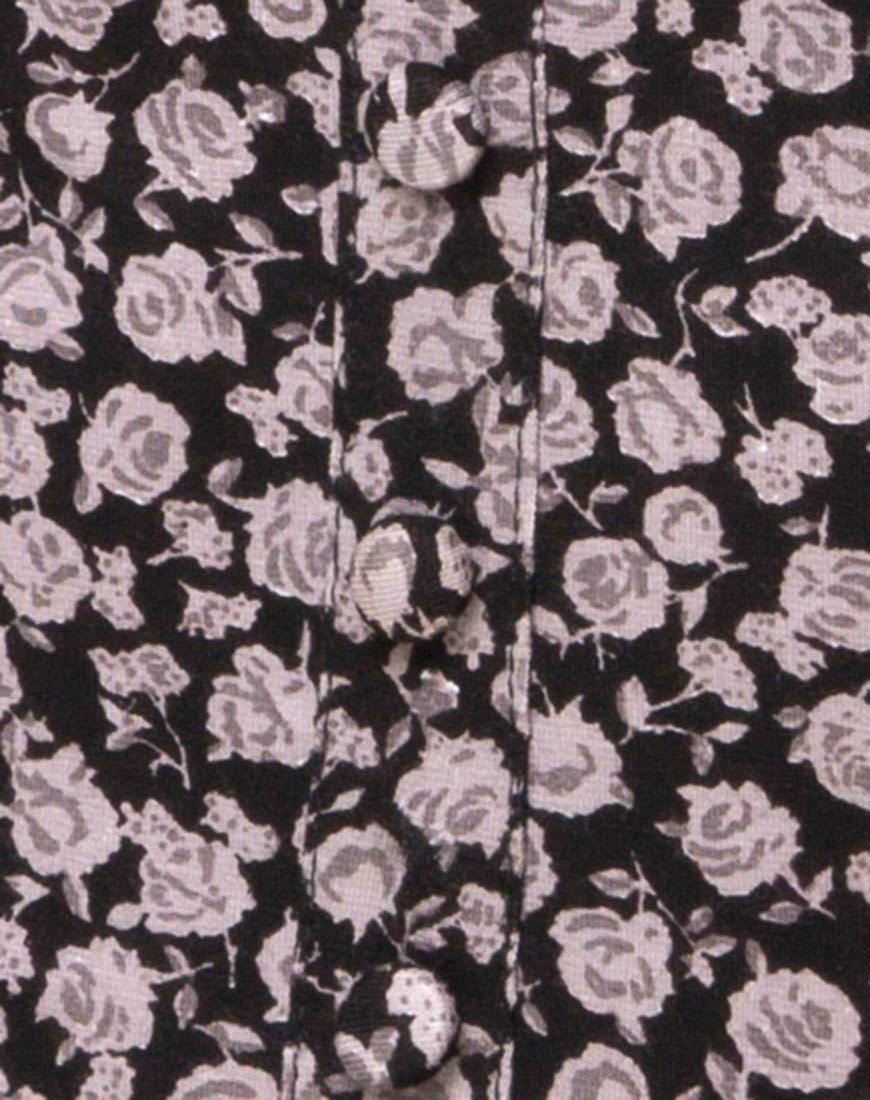 Bild von Gaton Bardot Mieder in Ditsy Rose Schwarz
