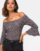 Bild von Gaton Bardot Mieder in Ditsy Rose Schwarz