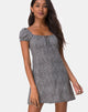 Image of Gaval Kleid in Ditsy Leopard Grau