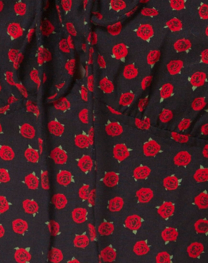 Image of Gaval Minikleid in Dotty Rose Schwarz