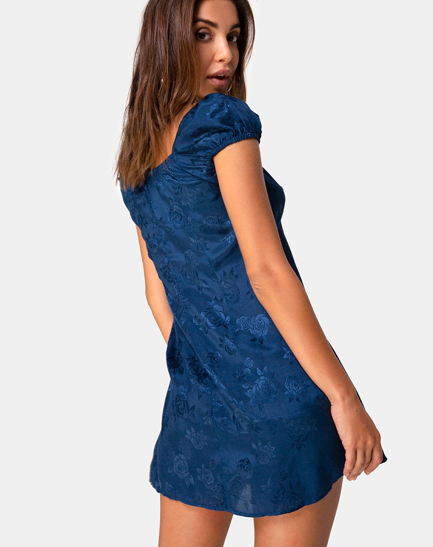 Gaval Minikleid aus Satin Rose Midnight