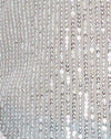 Drapierung Silber Pailletten