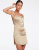 Bild von Gehna Bodycon Kleid aus Satin Olive Gold