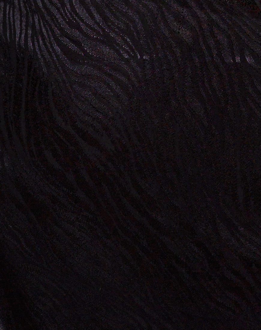 Image of Gelina Bodycon Kleid aus Satin Zebra Schwarz