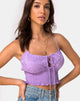 Bild von Gemala Cami Top in Satin Ditsy Rose Lavendel