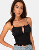 Bild von Gemala Top in Satin Rose Schwarz
