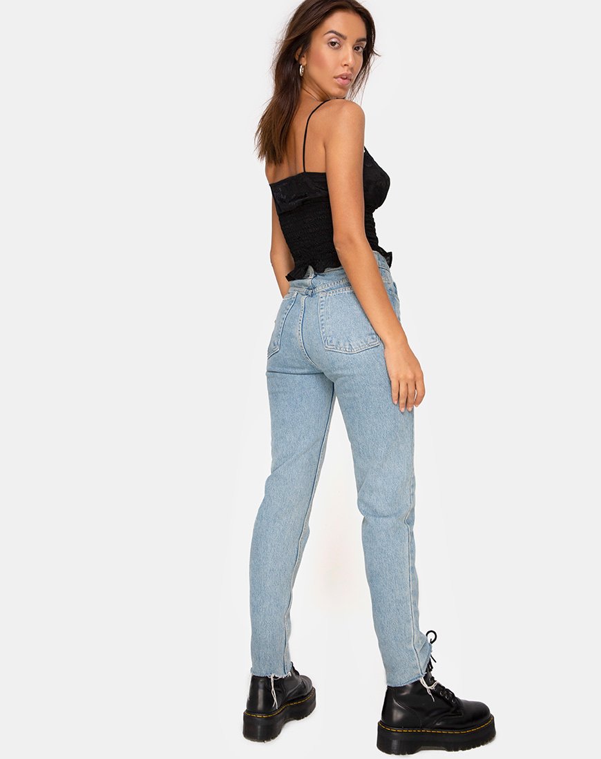 Bild von Gemala Top in Satin Rose Schwarz