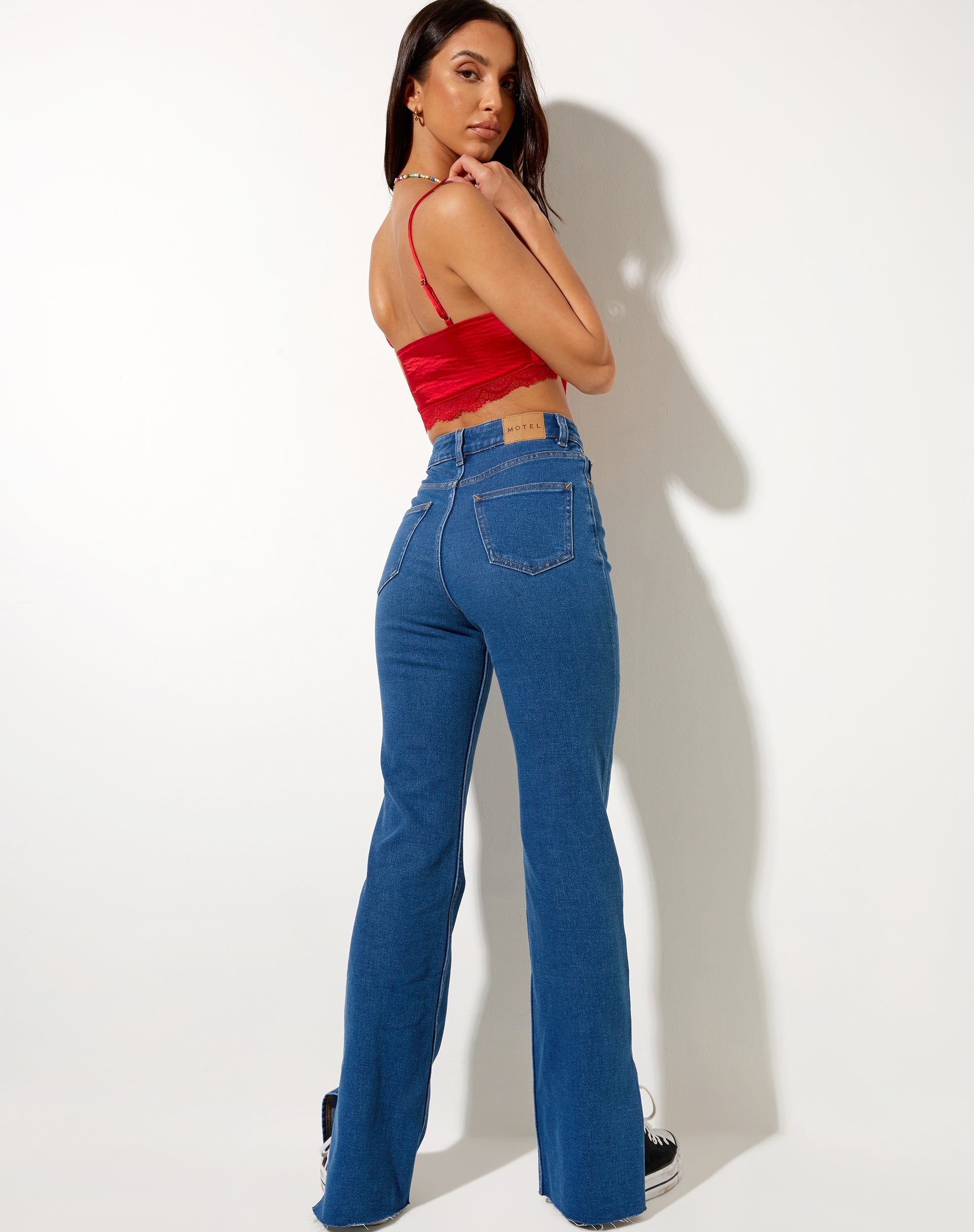 Bild von Gemlou Cami Top in Satin Rot
