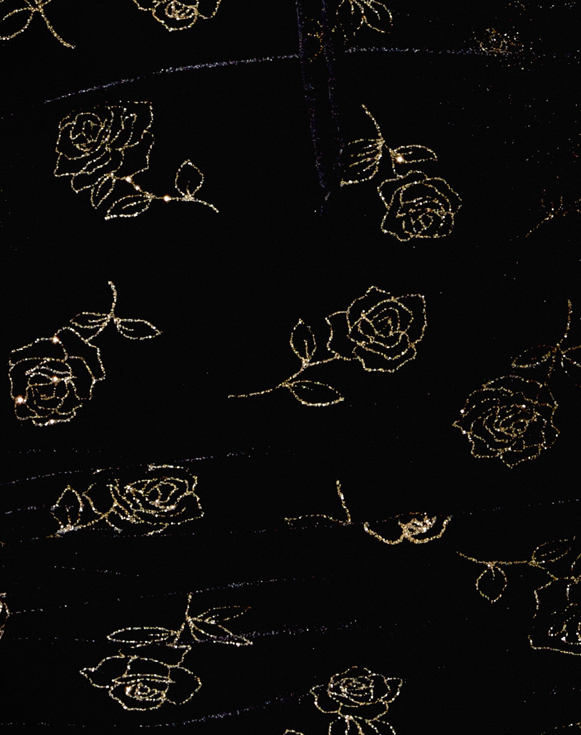 Image of Genata Minikleid in Schwarz und Gold Rose Stamp