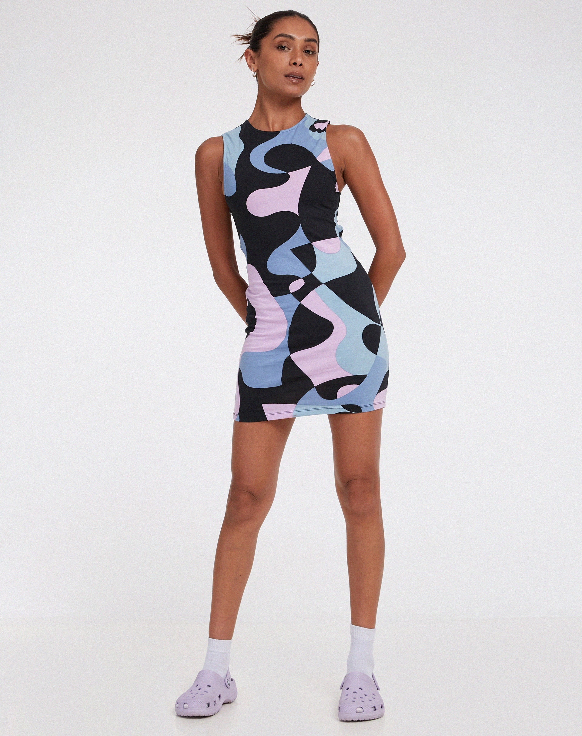 Bild von Genul Mini Dress in Abstract Purple