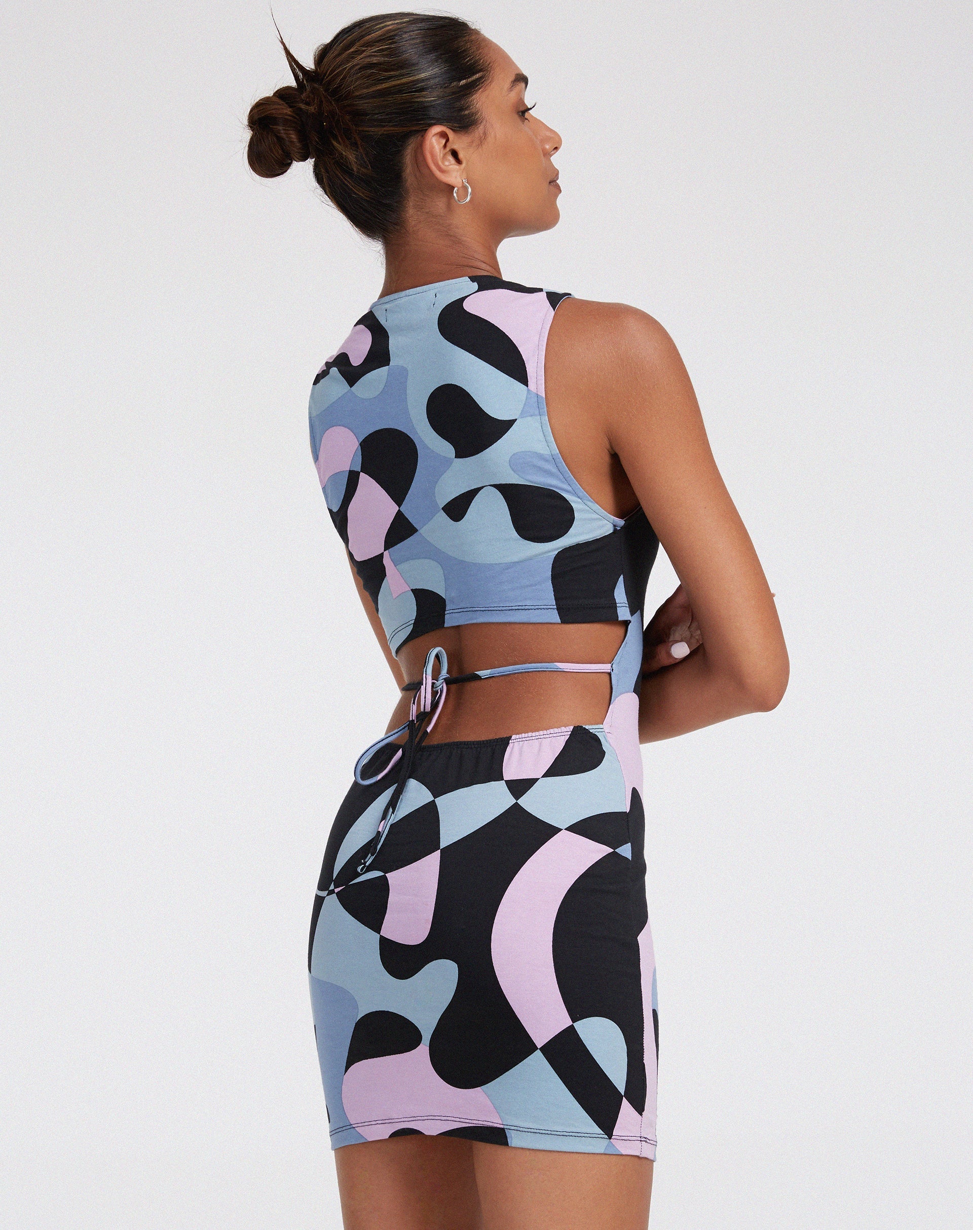Bild von Genul Mini Dress in Abstract Purple