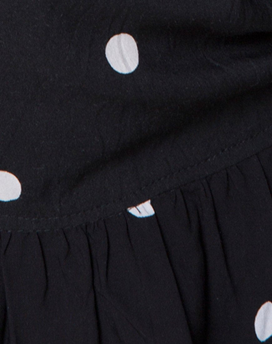 Image of Giam Top in Polkadot Schwarz und Weiß