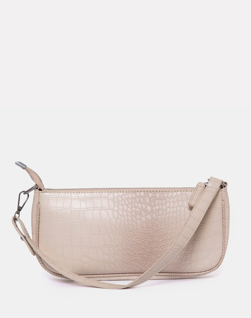 Image of Gigi Umhängetasche in Croc Beige