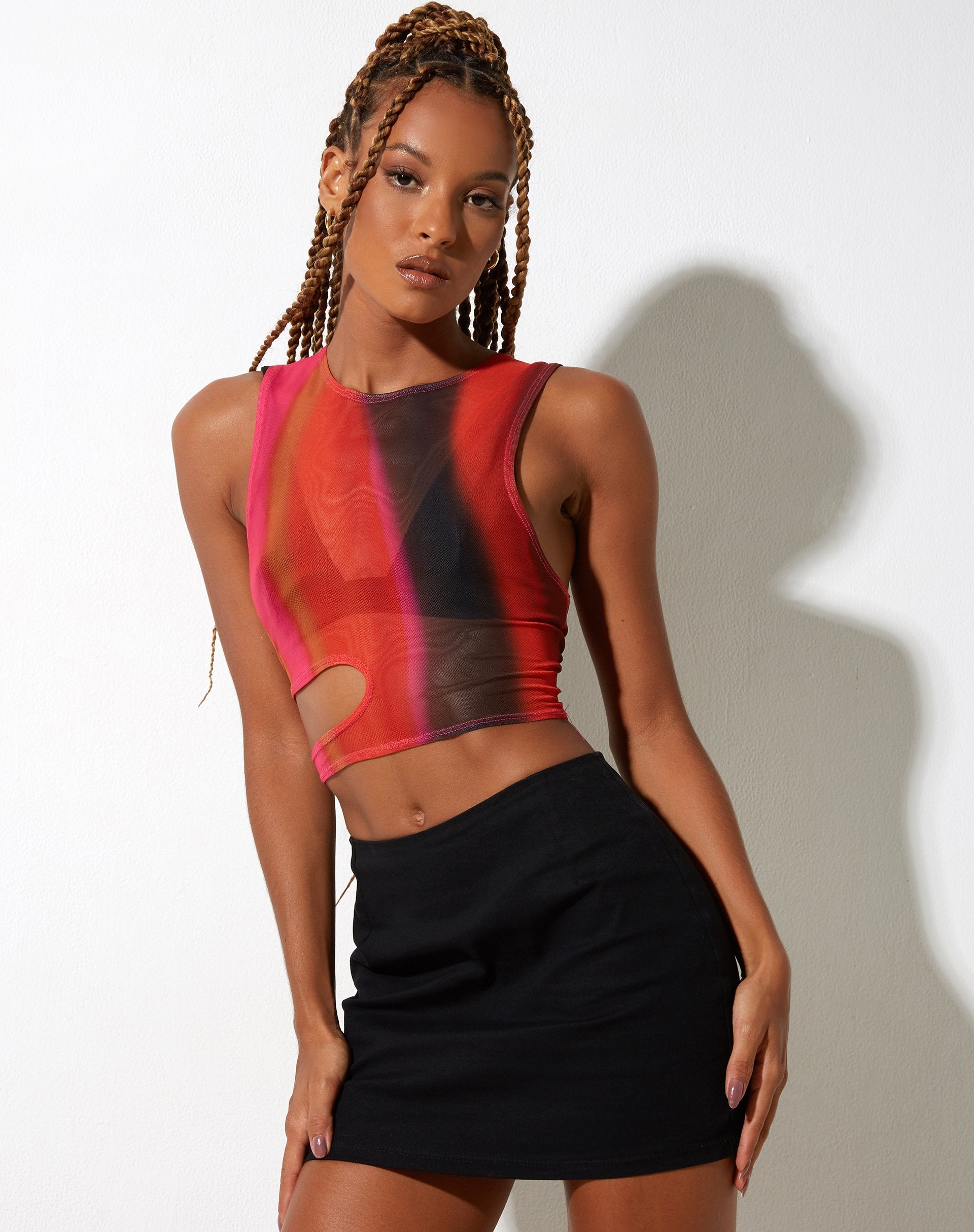 Bild von Gilard Crop Top in Solarized Orange und Pink