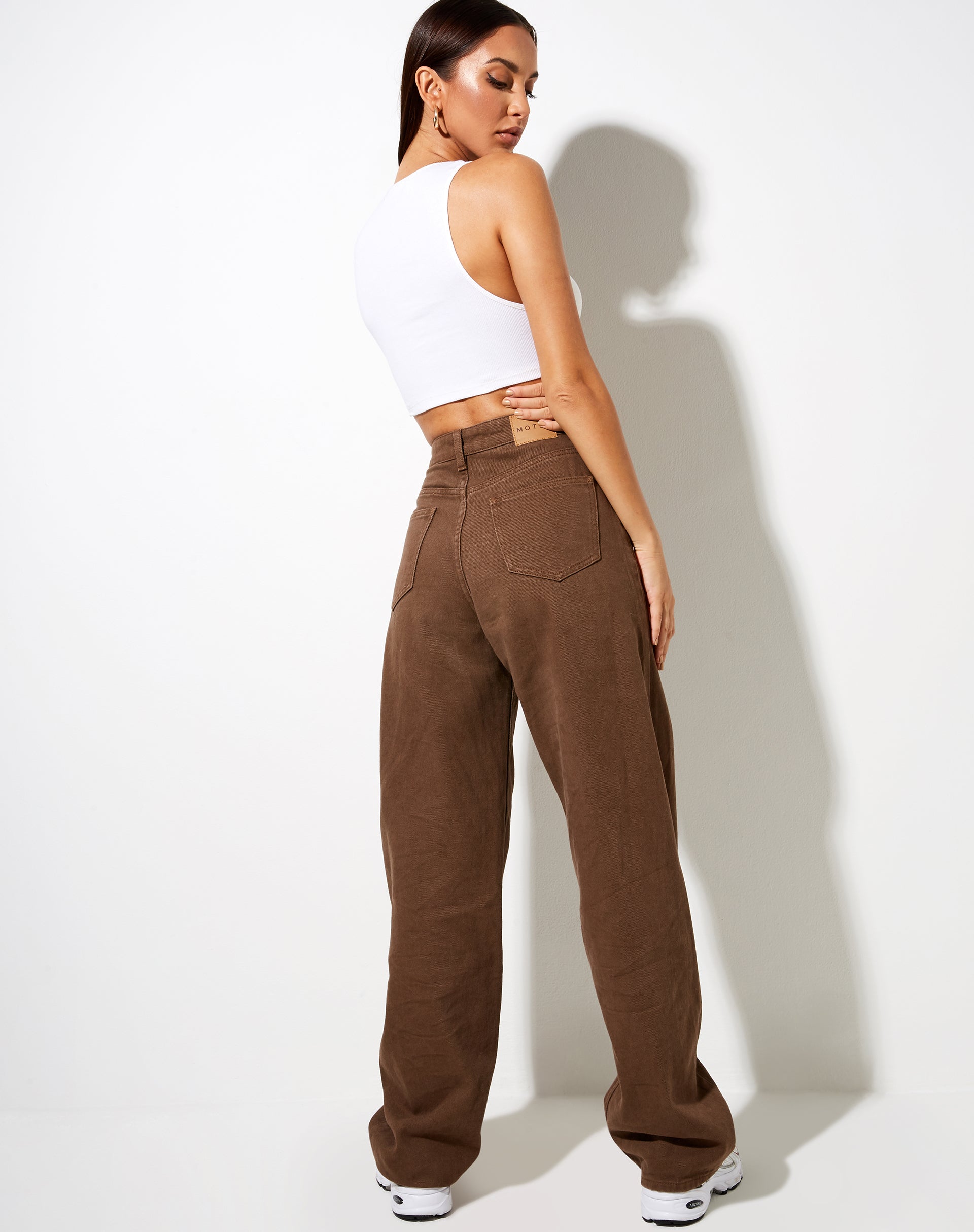 Bild von Gilly Crop Top in Rippe Elfenbein
