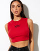 Bild von Gimon Crop Top in Racing Rot Angelo Embro
