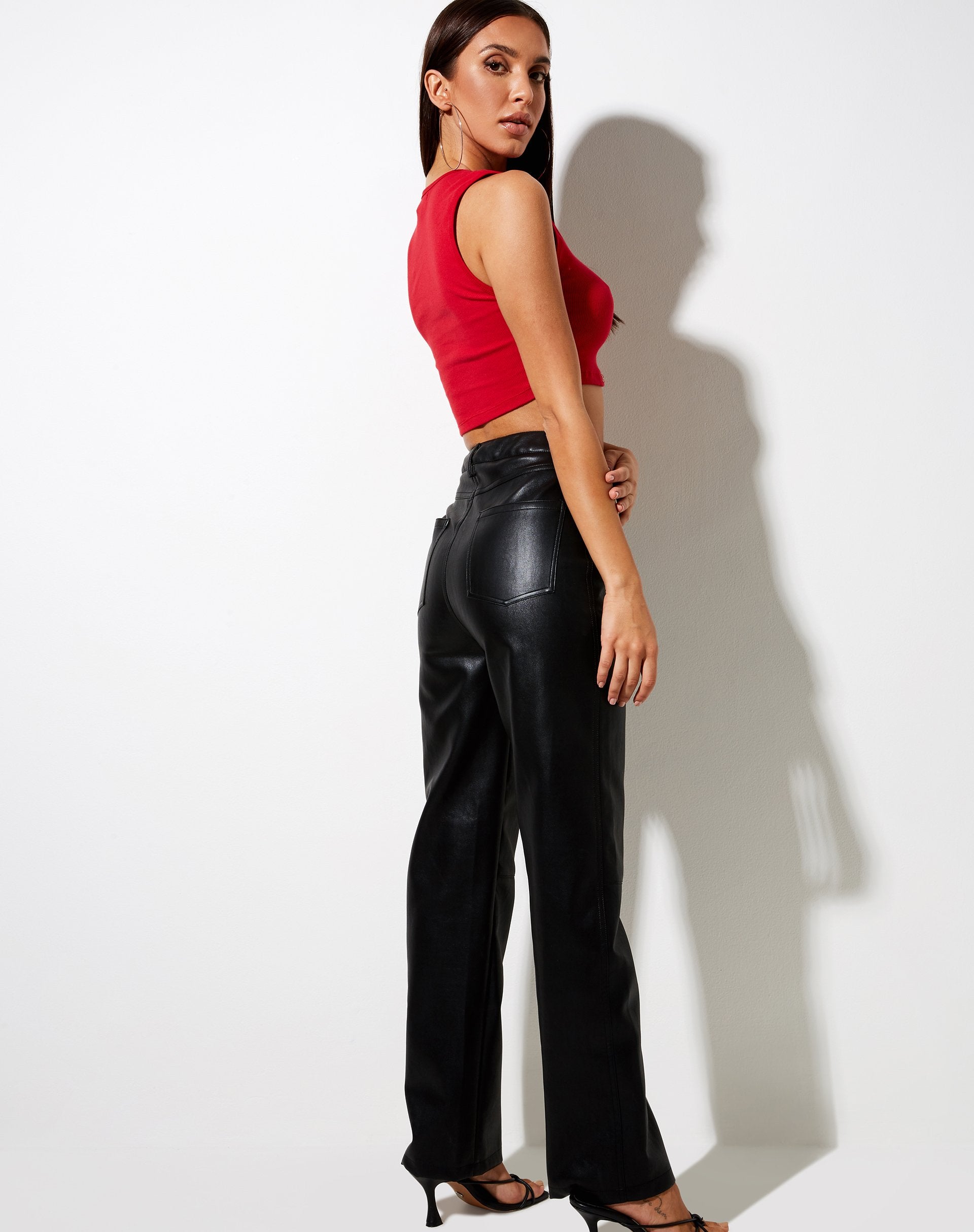 Bild von Gimon Crop Top in Racing Rot Angelo Embro