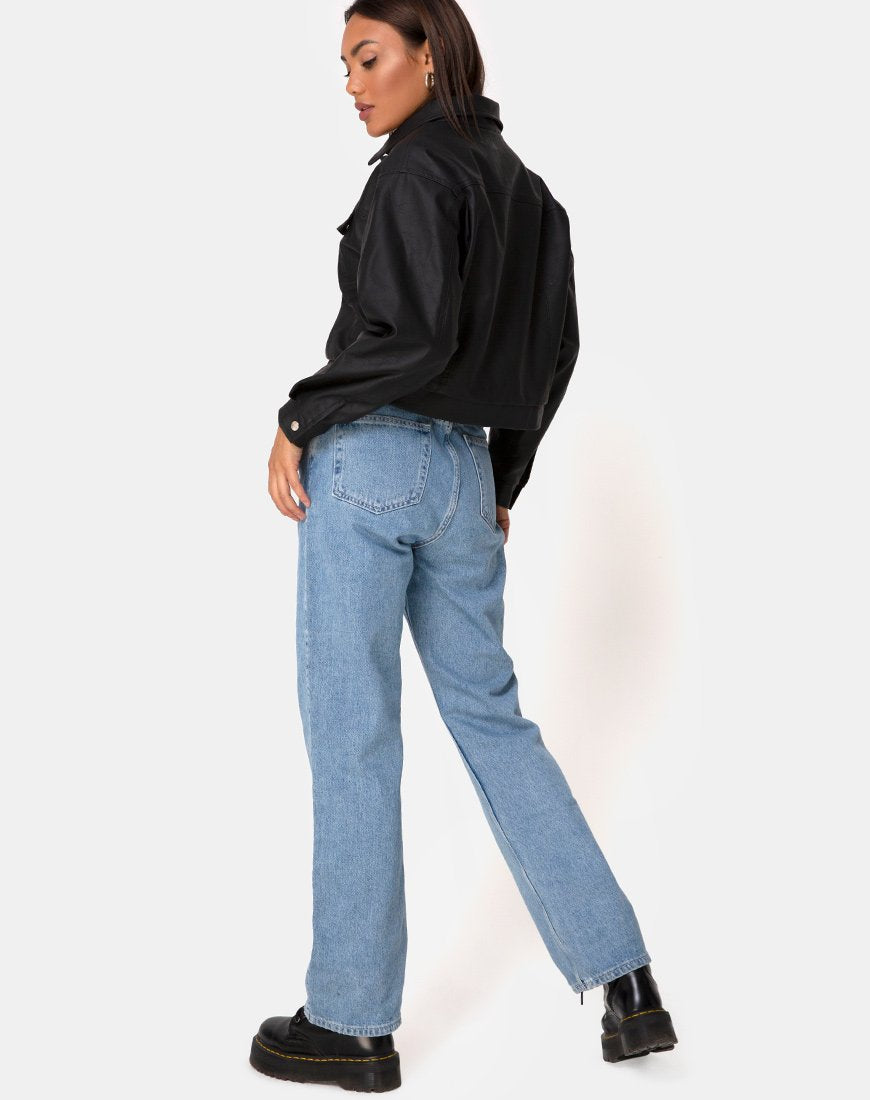 Image of Gina Jacke aus PU Schwarz