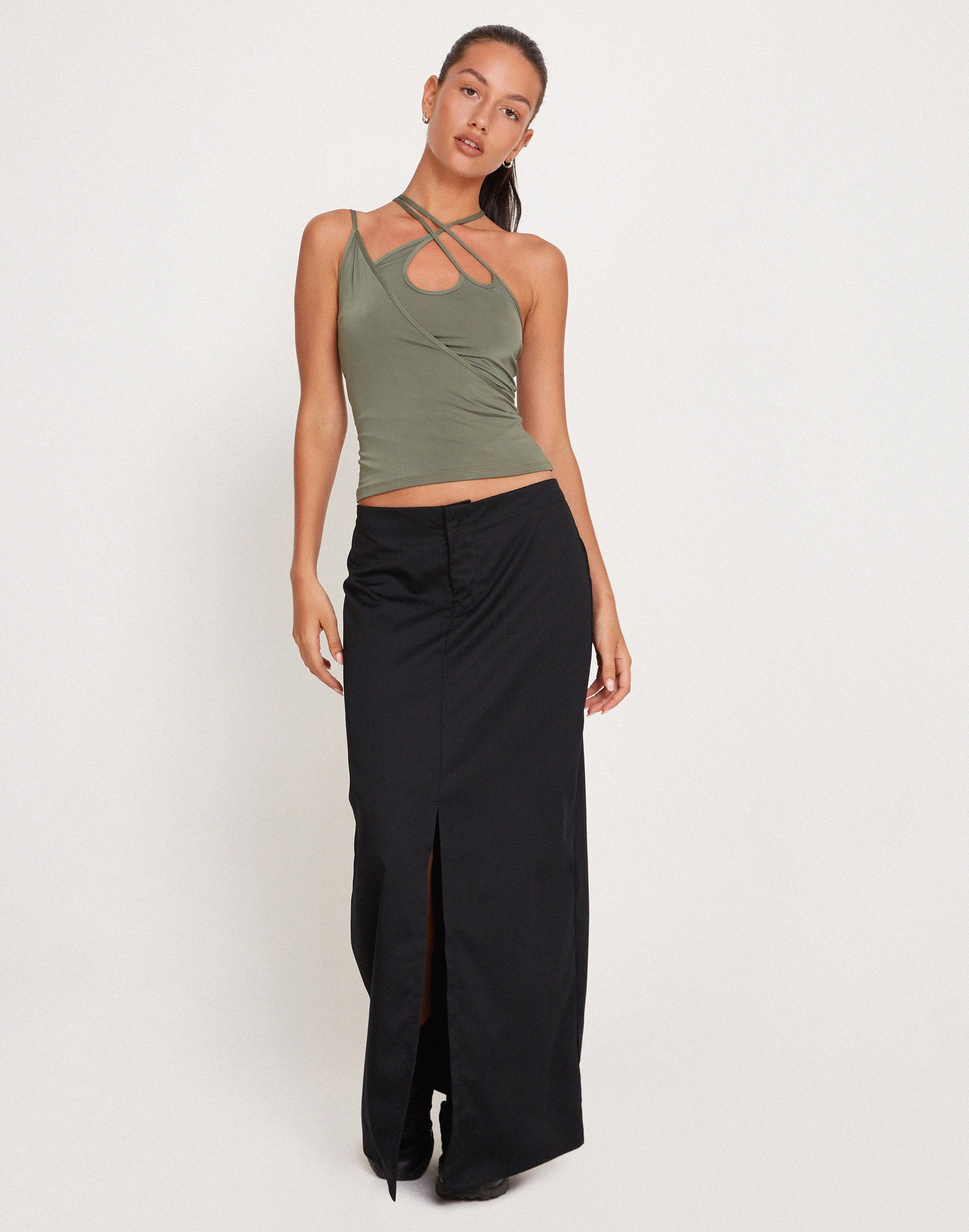 Bild von Giola Crop Top in Khaki