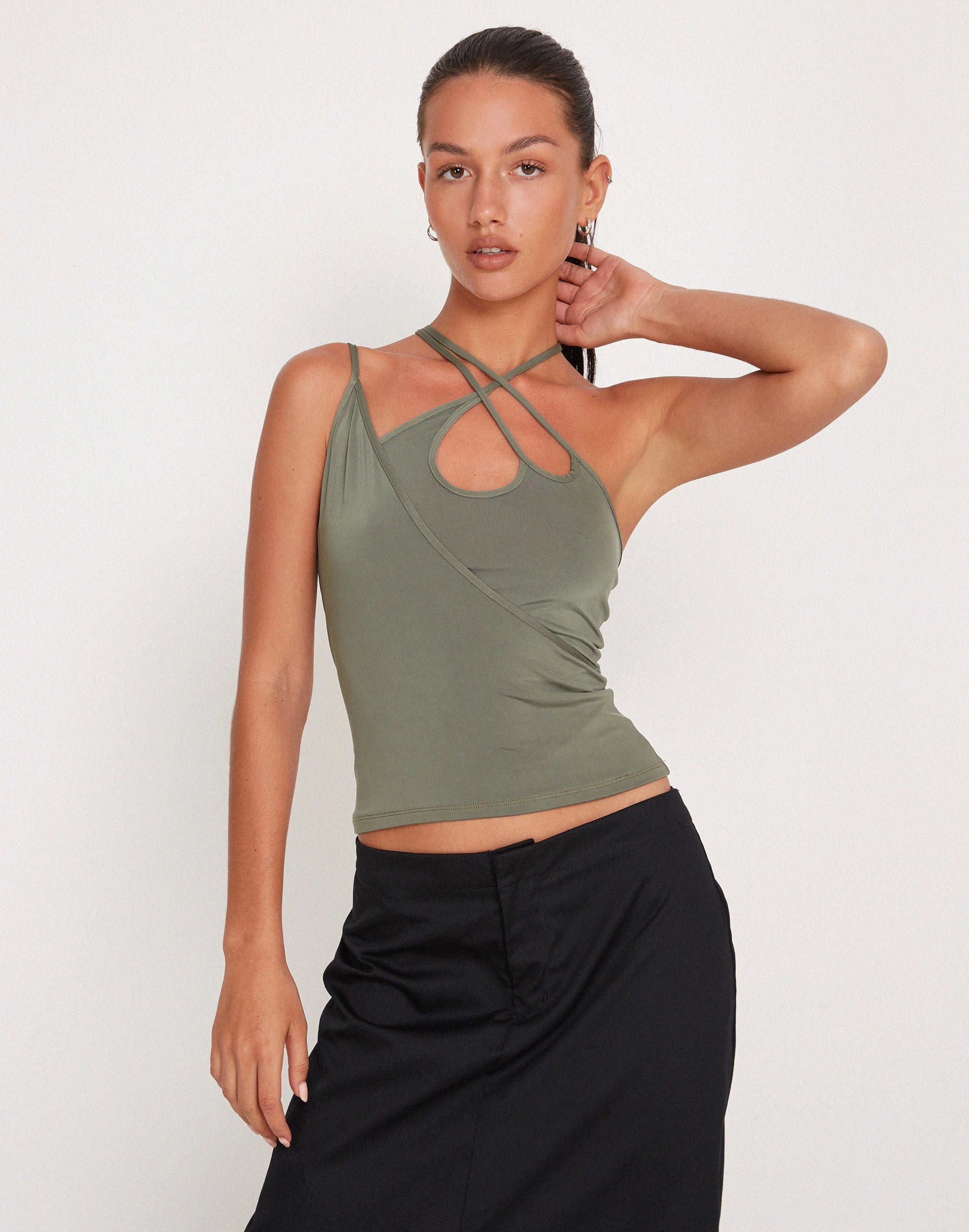 Bild von Giola Crop Top in Khaki