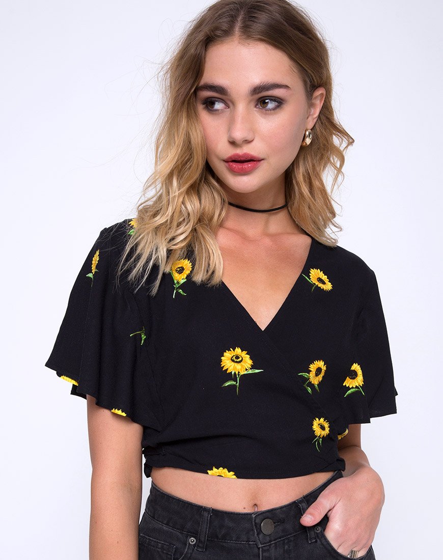 Gios Crop Top in Ditsy Sonnenblume