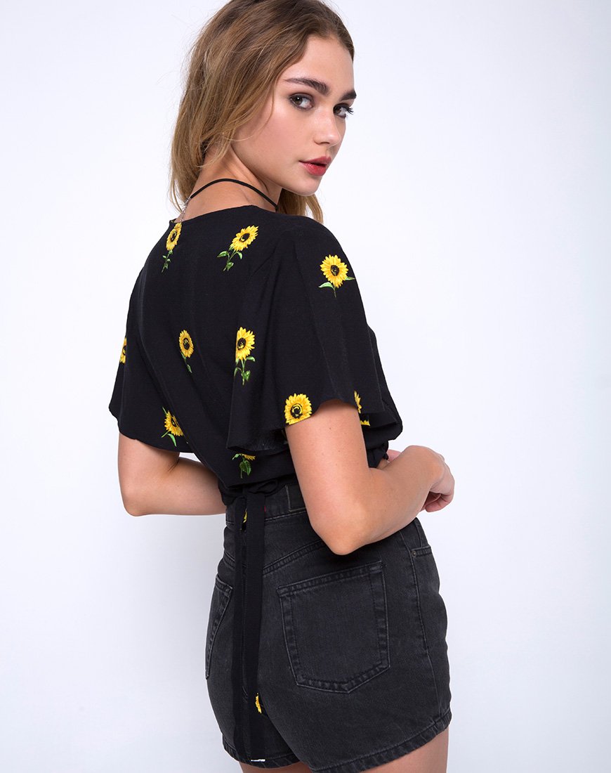 Gios Crop Top in Ditsy Sonnenblume
