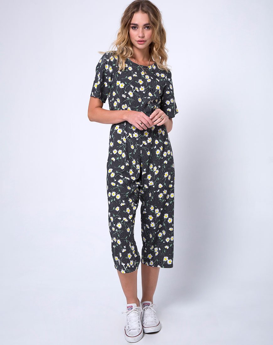Image of Giotto Jumpsuit in Polka Daisy Schwarz