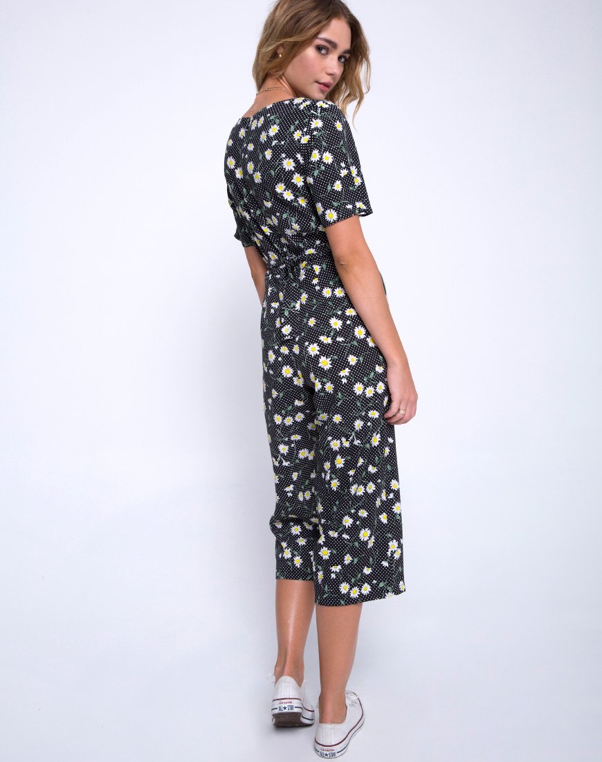 Image of Giotto Jumpsuit in Polka Daisy Schwarz