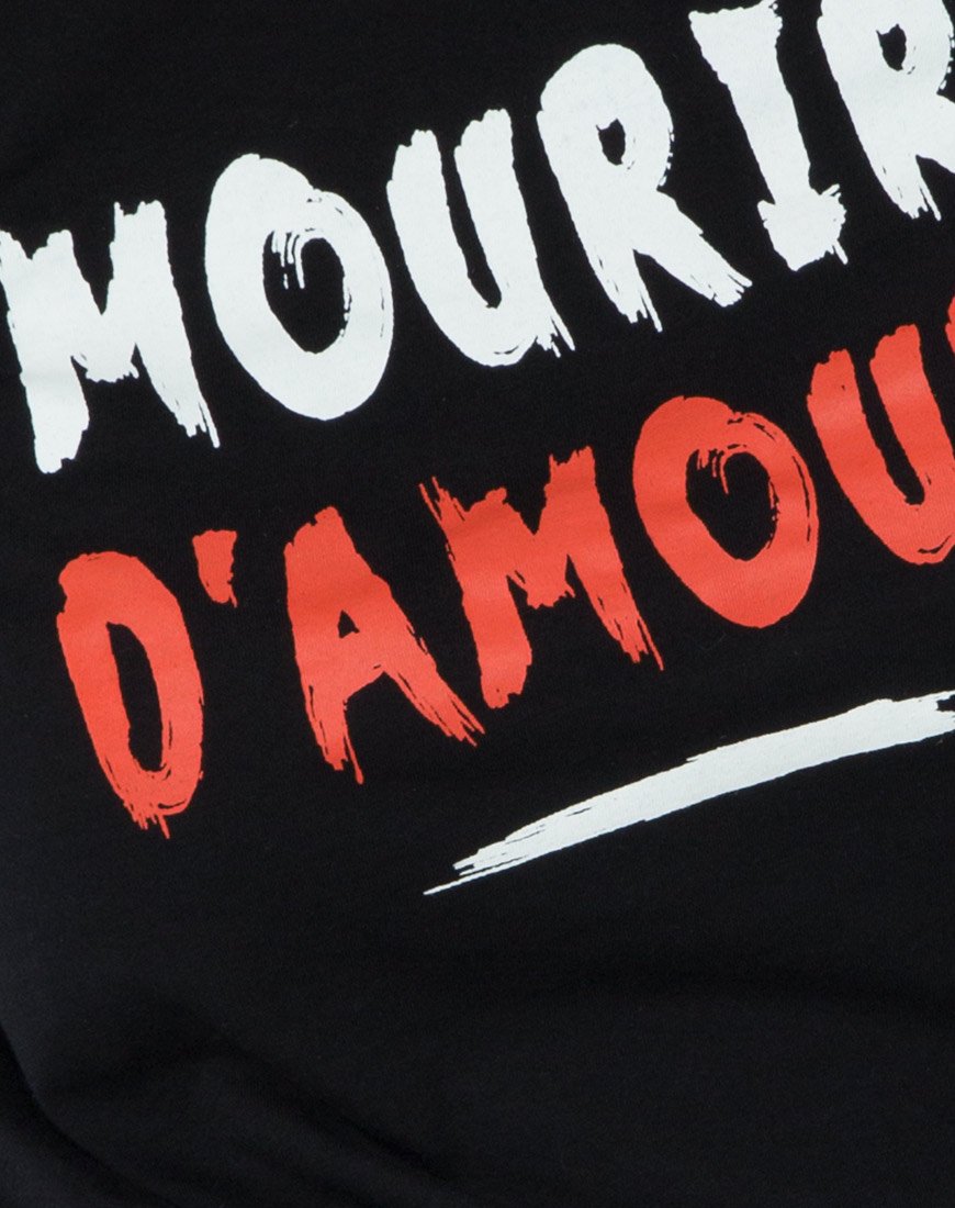 Bild von Girl Fit Tee in Mourir DAmour Schwarz