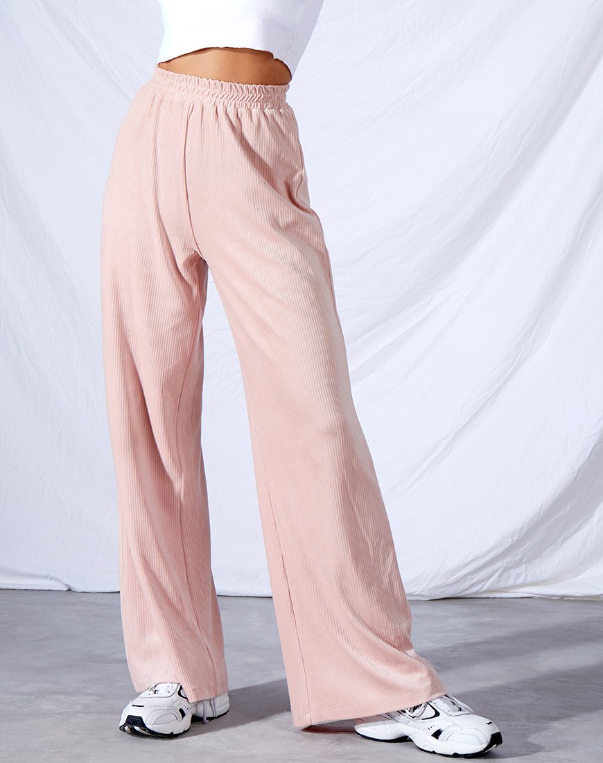 Obeli Hose aus Samt Rib Hellrosa