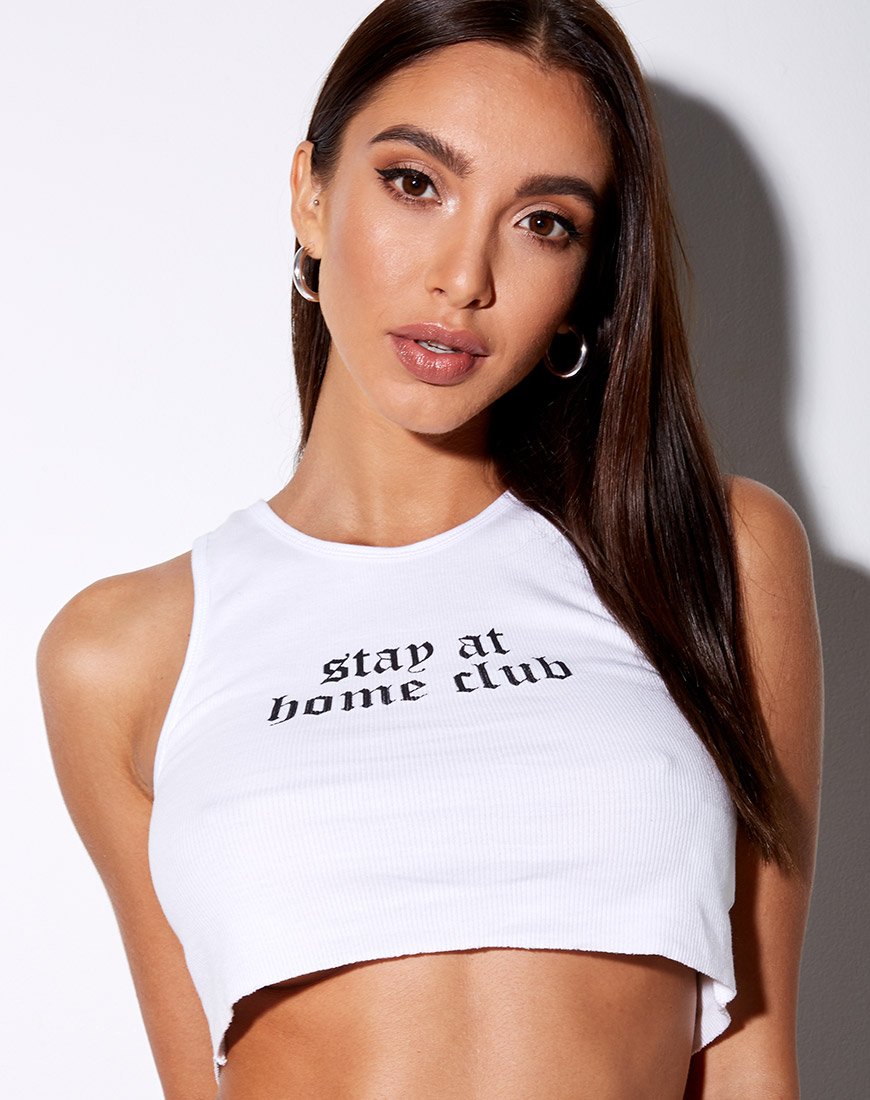 Bild von Givas Top in Weiß Stay At Home Club