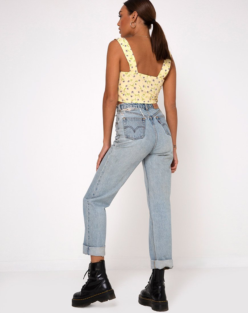 Bild von Gladis Vest Crop Top in Wild Flower Lemon Drop