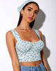 Bild von Gladis Vest Top in Pretty Petal Green