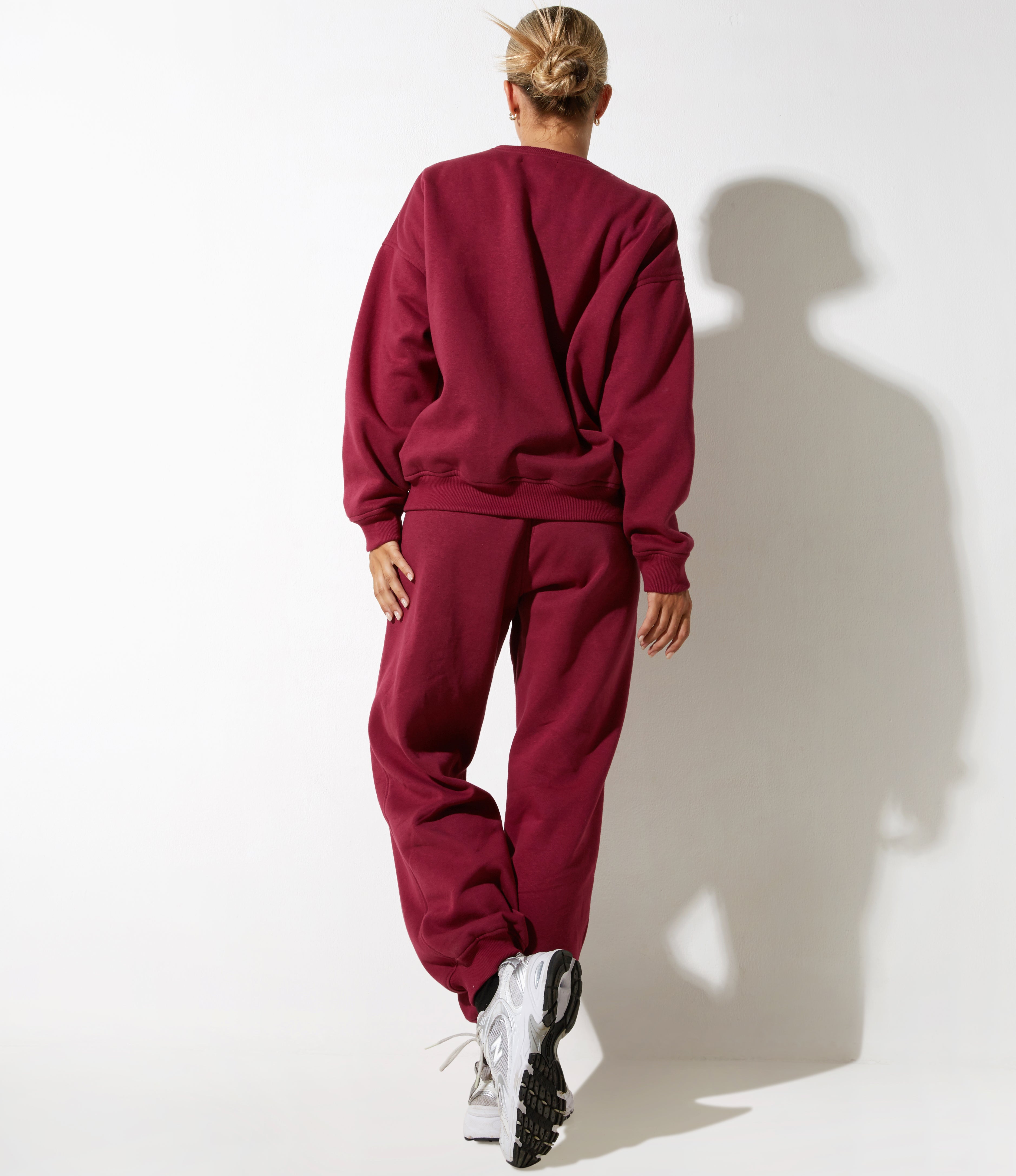 Bild von Glan Sweatshirt in Burgund mit "Winning Team" Stickerei