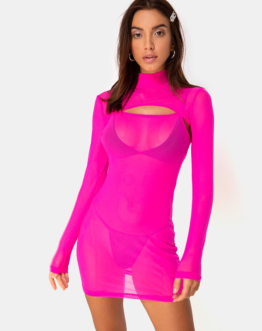 Image of Glesia Kleid Fluro Pink