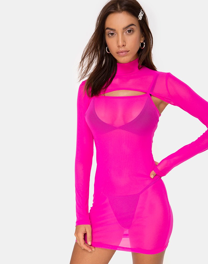 Image of Glesia Kleid Fluro Pink
