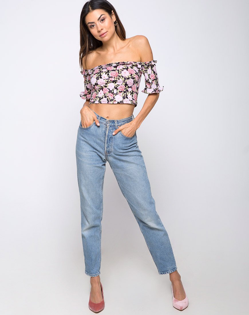 Bild von Glior Crop Top in Bloom Floral