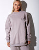 Image of Glo Sweatshirt in Pilzfarben mit LA-Stickerei