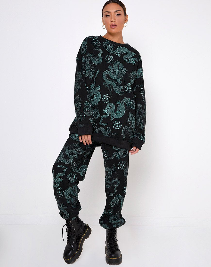 Bild von Basta Jogger in Drachenblume Schwarz und Mint
