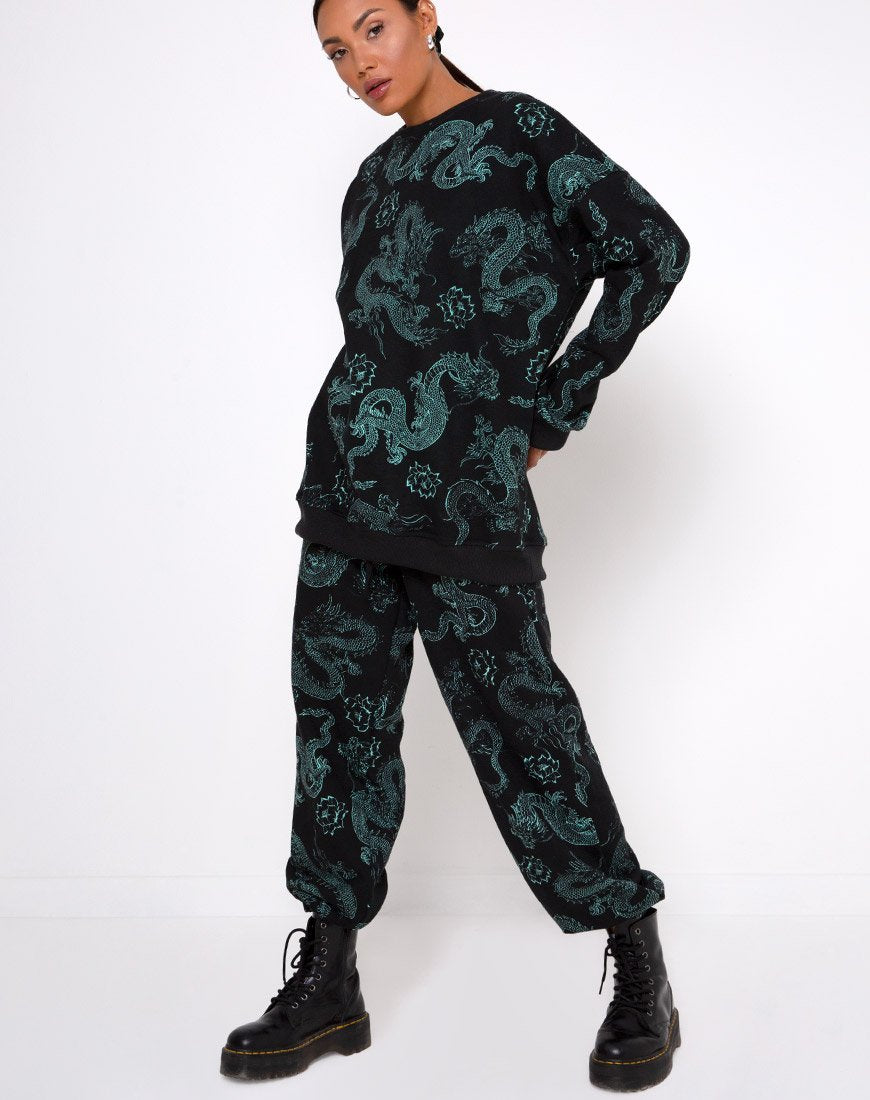 Bild von Basta Jogger in Drachenblume Schwarz und Mint