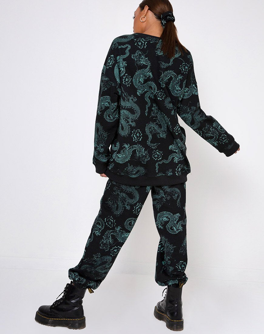 Bild von Basta Jogger in Drachenblume Schwarz und Mint