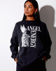 Bild von Glo Sweatshirt in Schwarz Angel Energy