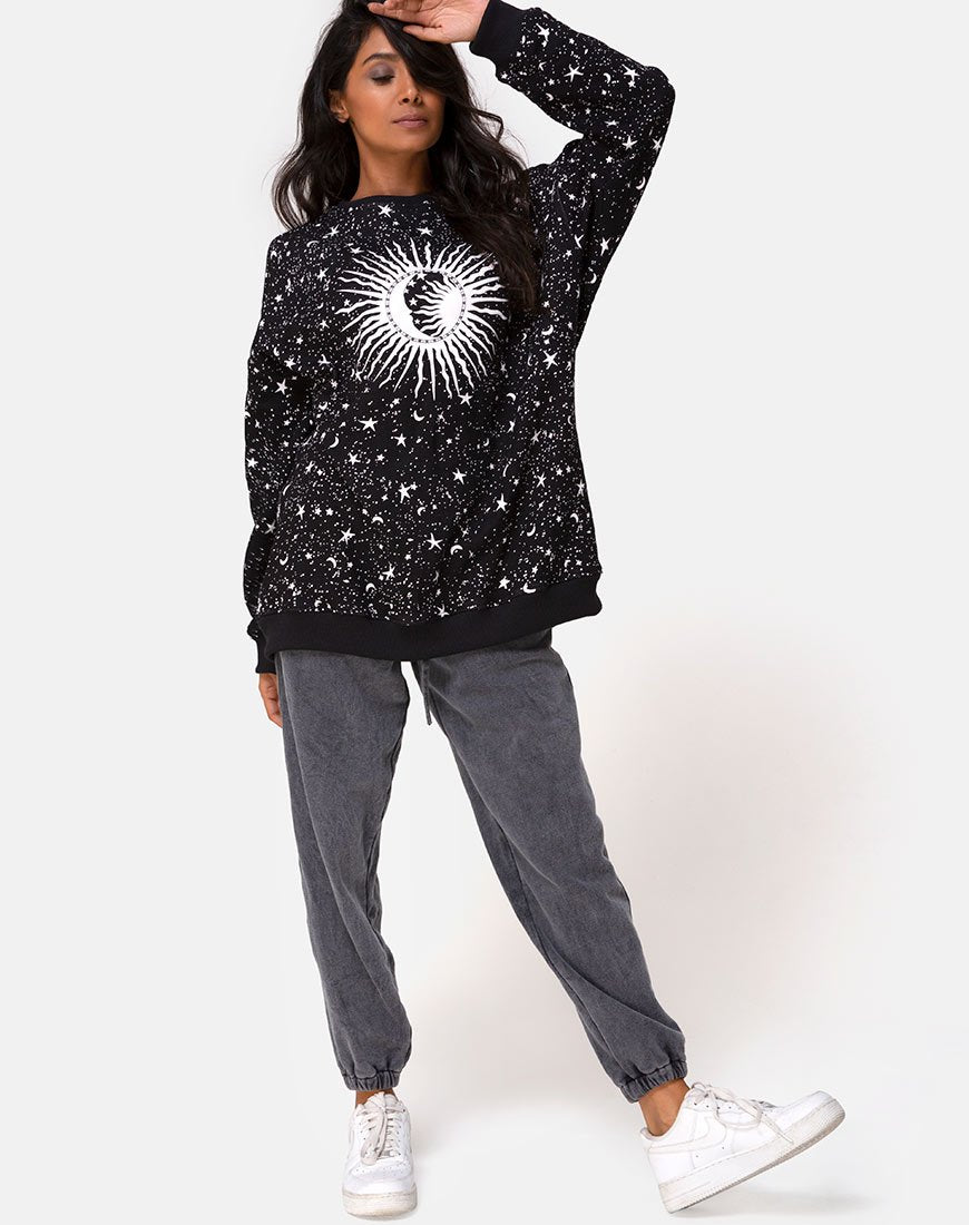 Bild von Shine Sweatshirt in Schwarz Cosmos