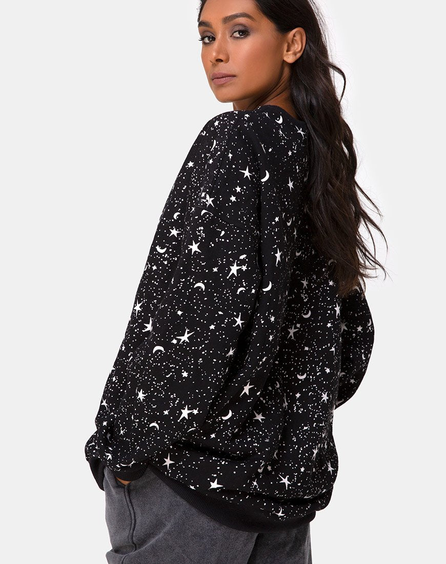 Shine Sweatshirt in Schwarz Cosmos