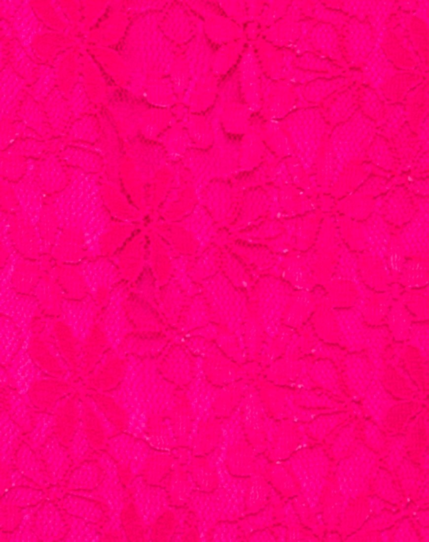 Image of Badeanzug Goddess aus Spitze Fuschia Pink