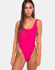 Image of Badeanzug Goddess aus Spitze Fuschia Pink