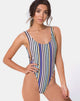 Bild von Goddess Badeanzug in New Vertical Stripe