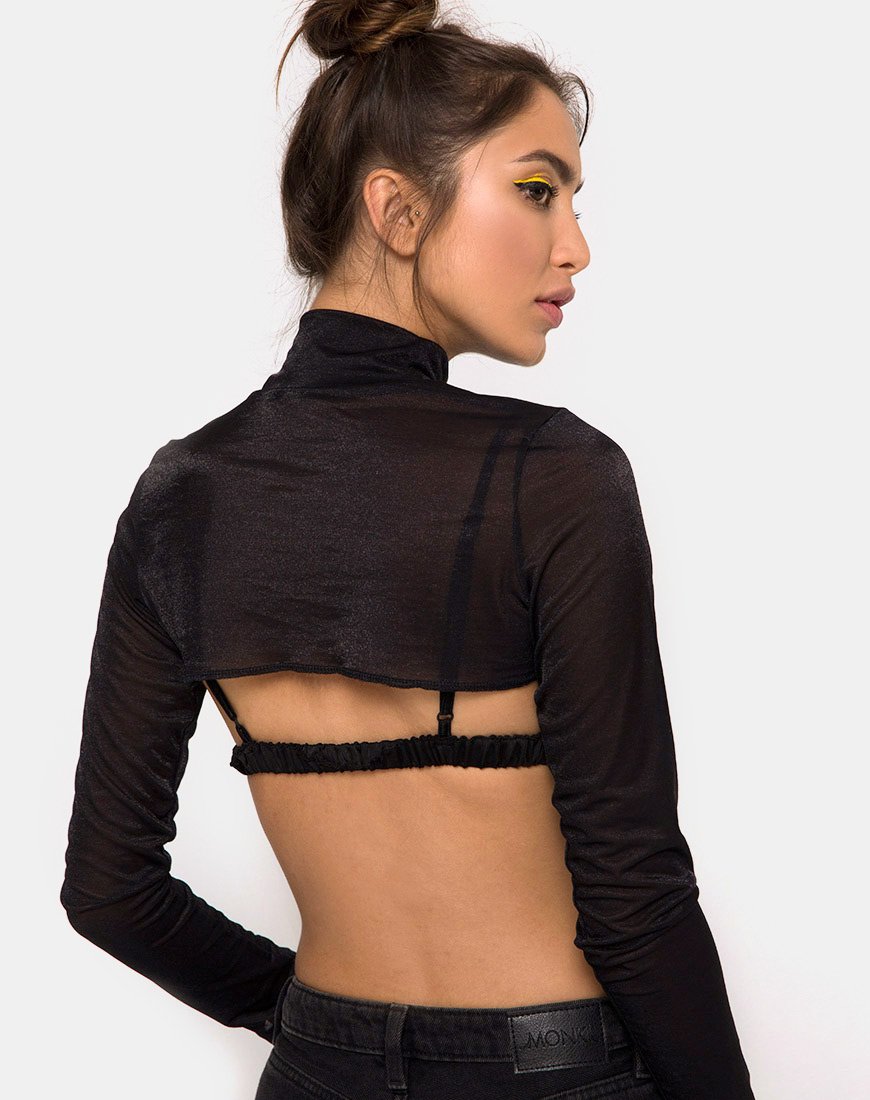Image of Gola Top aus transparentem Mesh Schwarz